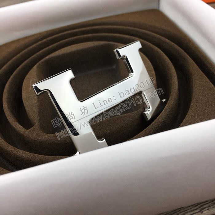 HERMES皮帶 進口頭層荔枝紋牛皮 雙面原版 純鋼扣 經典款愛馬仕男腰帶  hgh1984